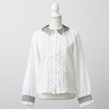 キラキラビジュレースリボンブラウス