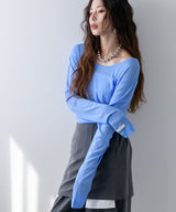 【メール便】前後2wayシアーロングトップス【OSN】