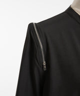 肩開きジップ2wayドラゴン柄配色チャイナブラウス/ワンピース