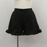 レースリボン襟フリルウエストハートバックルセットアップ