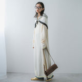 【新春セール】ワッフルボリュームマキシワンピース【OSN】