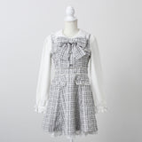 ハートパールお嬢様ツイードワンピース