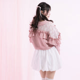 ヨークレースフリルショートブルゾン【大きいサイズ有り】