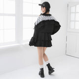 ヨークレースフリルショートブルゾン【大きいサイズ有り】