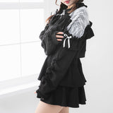 ヨークレースフリルショートブルゾン【大きいサイズ有り】