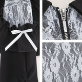 ヨークレースフリルショートブルゾン【大きいサイズ有り】