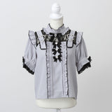 ハートベルトチョーカービジューブラウス