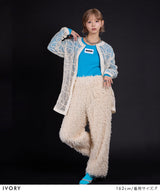 【最上もが着用】コード刺繍メッシュチュニックカーデ