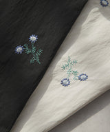 【メール便】タフタ刺繍ハーフスリーブブラウス