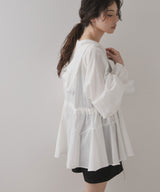 ウエストストリングフレアラッシュガードパーカー