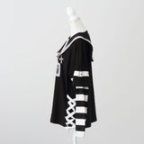 十字架スタッズストライプワンピース