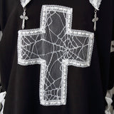 十字架スタッズストライプワンピース