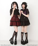 チョーカー風クロスレースブラウス