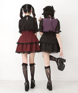 チョーカー風クロスレースブラウス