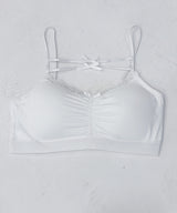 【4L-6L】リボンデザインパット入りキャミトップス