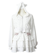 ねこみみビジューパーカーセットアップ