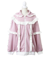 ジャージフリルパーカーワンピース