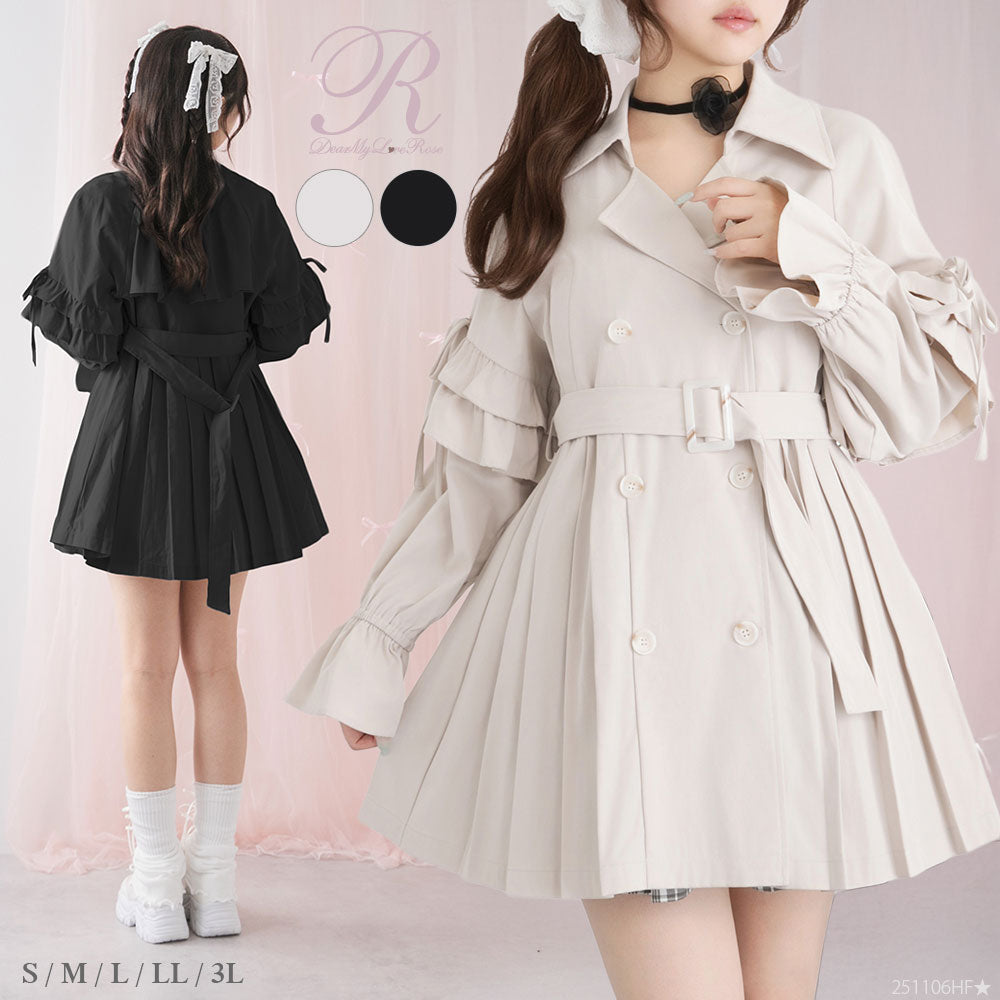 ゆめページ バックプリーツショートトレンチコート – レディースファッション通販