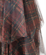 チェック柄・迷彩柄・レオパード柄チュールイレヘムスカート