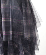 チェック柄・迷彩柄・レオパード柄チュールイレヘムスカート