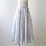 バックリボンハイウエストフレアスカート