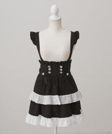 シアーギンガムフリルサス付きスカート