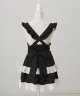 シアーギンガムフリルサス付きスカート