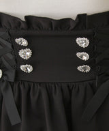 シアーギンガムフリルサス付きスカート