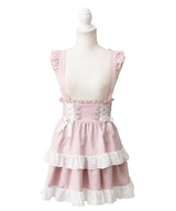 シアーギンガムフリルサス付きスカート