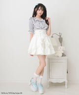 カシュクールフリルはしごレーススカート