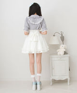 カシュクールフリルはしごレーススカート