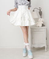 カシュクールフリルはしごレーススカート