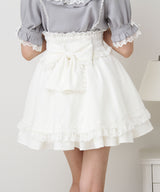 カシュクールフリルはしごレーススカート