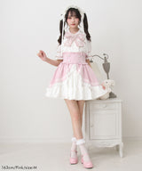 カシュクールフリルはしごレーススカート