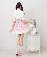 カシュクールフリルはしごレーススカート