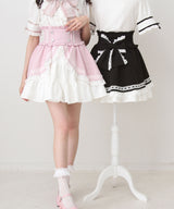 カシュクールフリルはしごレーススカート