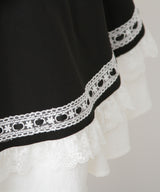 カシュクールフリルはしごレーススカート