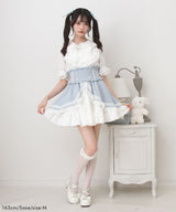 カシュクールフリルはしごレーススカート