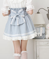 カシュクールフリルはしごレーススカート