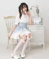 カシュクールフリルはしごレーススカート