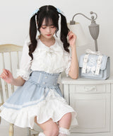 カシュクールフリルはしごレーススカート