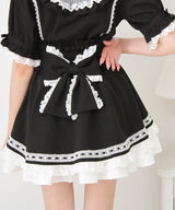 カシュクールフリルはしごレーススカート