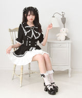 カシュクールフリルはしごレーススカート