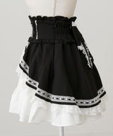 カシュクールフリルはしごレーススカート