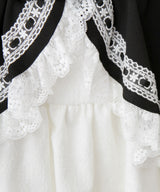 カシュクールフリルはしごレーススカート