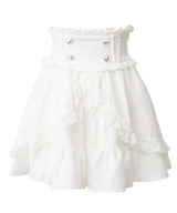 カシュクールフリルはしごレーススカート