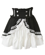 カシュクールフリルはしごレーススカート