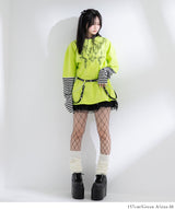 ロゴボーダー長袖レイヤードカットソー