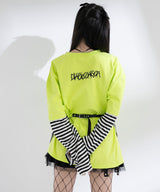 ロゴボーダー長袖レイヤードカットソー