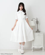 コットンバルーンボウタイリボンワンピース